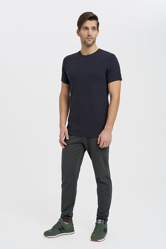Organic cotton crew-neck T-shirt 4 | DARK NAVY | Audimas