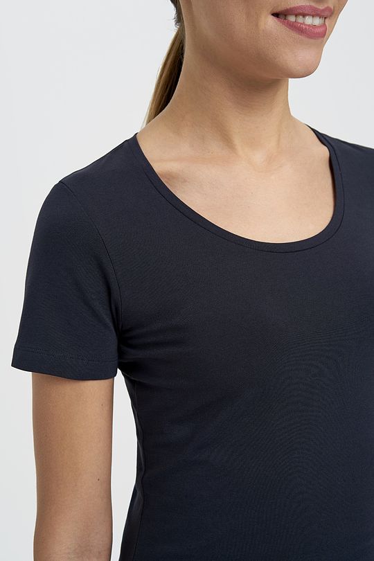 Organic cotton crew-neck T-shirt 3 | DARK NAVY | Audimas