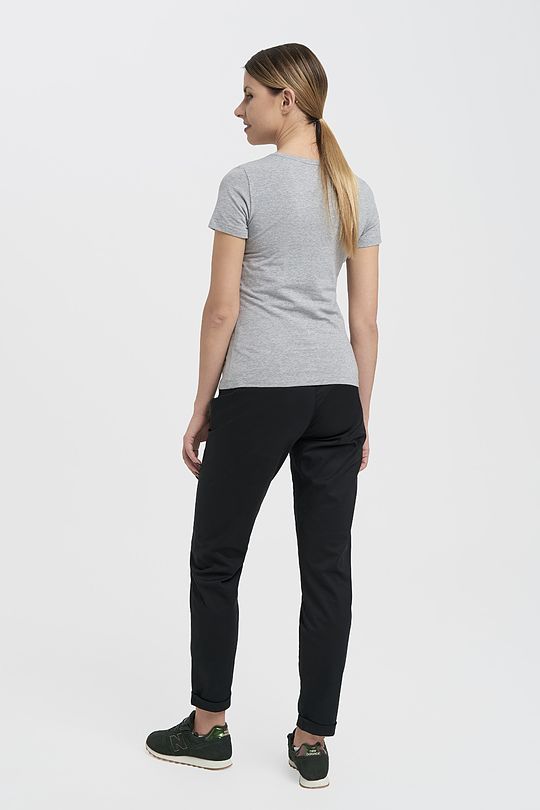 Organic cotton crew-neck T-shirt 5 | GREY/MELANGE | Audimas