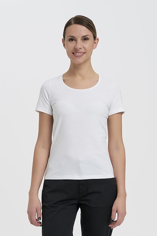 Organic cotton crew-neck T-shirt 1 | WHITE | Audimas