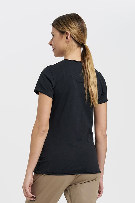 Organic cotton crew-neck relaxed fit T-shirt 2 | BLACK | Audimas