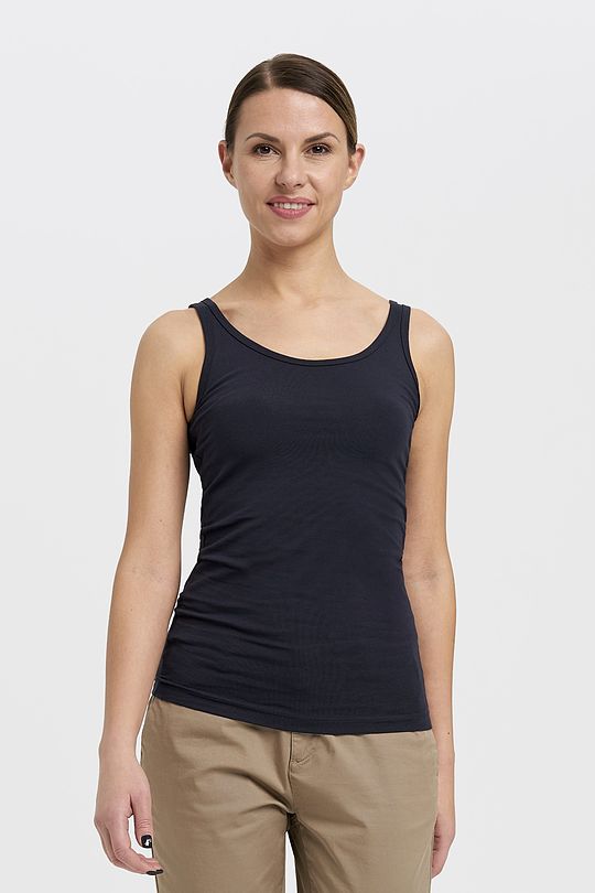 Organic cotton tank top 1 | DARK NAVY | Audimas