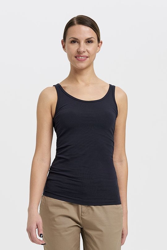 Organic cotton tank top 1 | DARK NAVY | Audimas