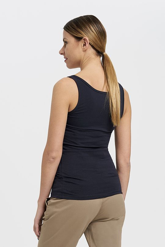 Organic cotton tank top 2 | DARK NAVY | Audimas