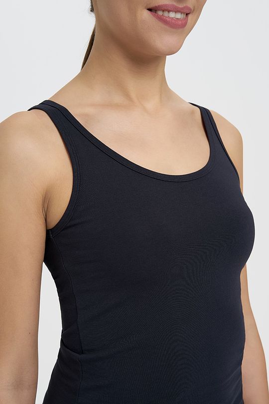 Organic cotton tank top 3 | DARK NAVY | Audimas