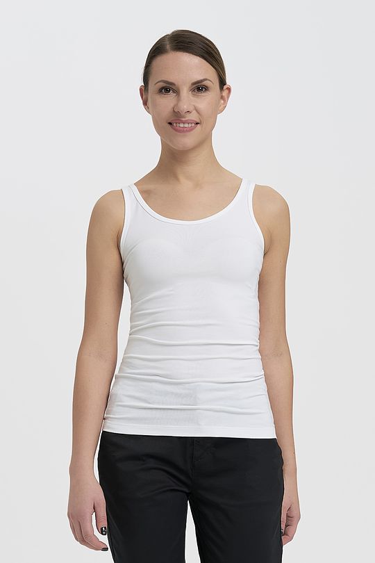 Organic cotton tank top 1 | WHITE | Audimas