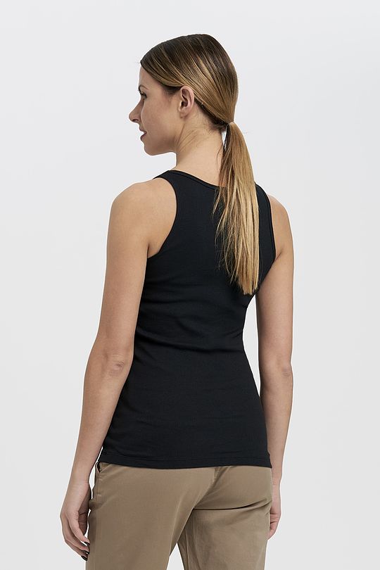 Organic cotton tank top 2 | BLACK | Audimas