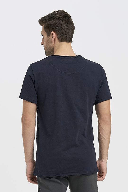 Organic cotton crew-neck relaxed fit T-shirt 2 | DARK NAVY | Audimas