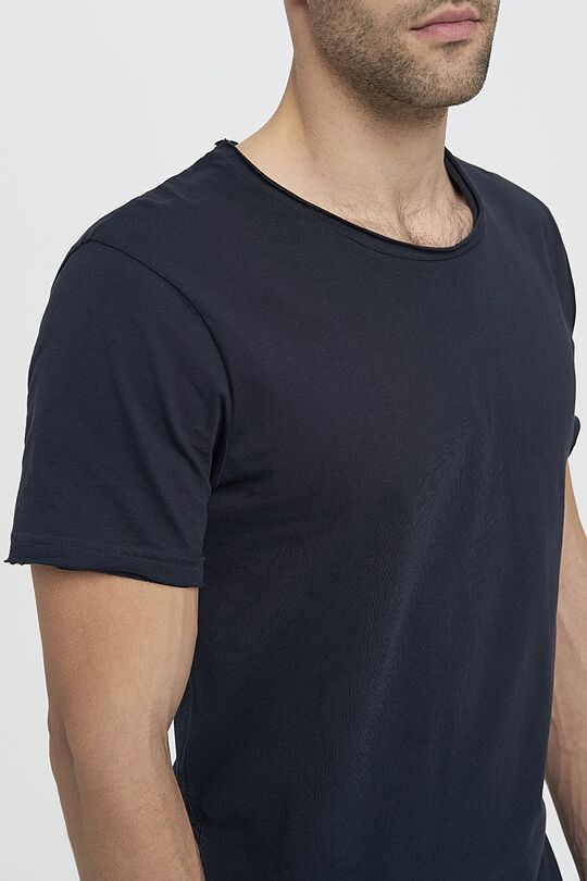 Organic cotton crew-neck relaxed fit T-shirt 3 | DARK NAVY | Audimas