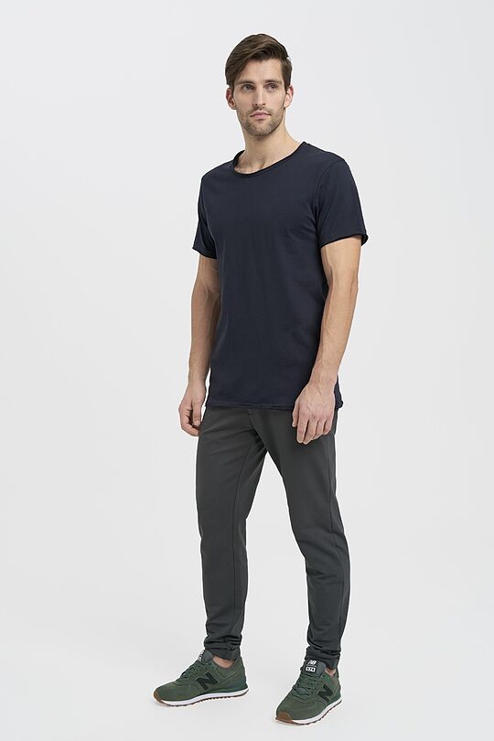 Organic cotton crew-neck relaxed fit T-shirt 4 | DARK NAVY | Audimas