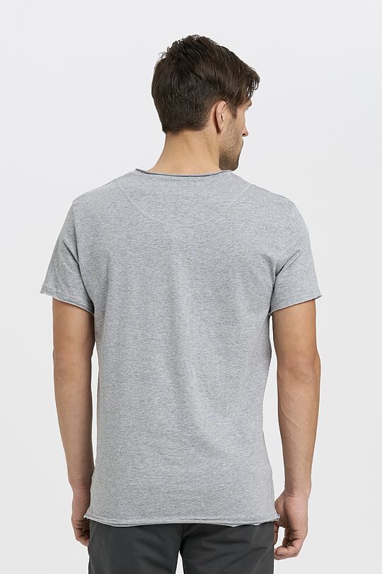 Organic cotton crew-neck relaxed fit T-shirt 2 | GREY/MELANGE | Audimas