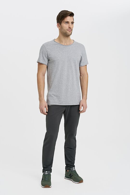 Organic cotton crew-neck relaxed fit T-shirt 4 | GREY/MELANGE | Audimas
