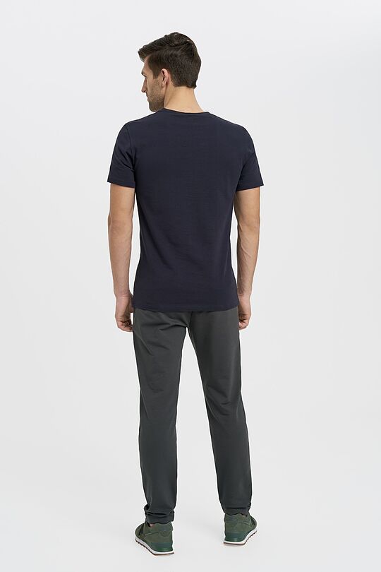 Organic cotton v-neck T-shirt 5 | DARK NAVY | Audimas
