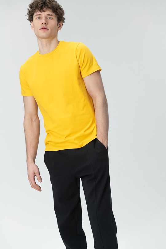 Stretch cotton t-shirt 1 | YELLOW/ORANGE | Audimas