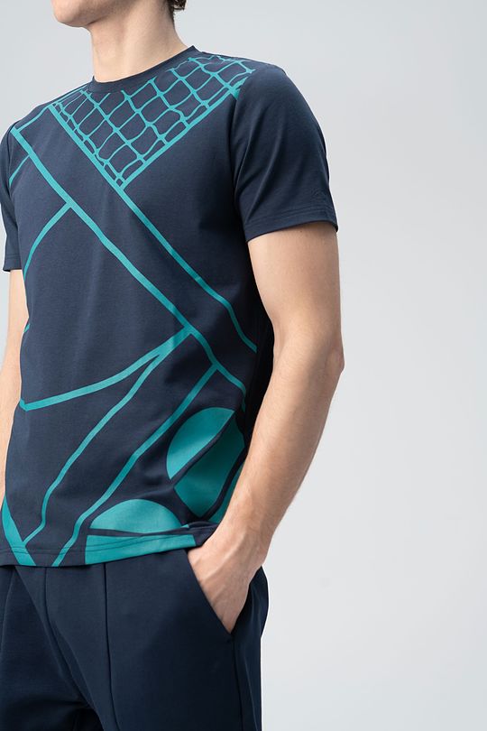 Soft touch modal tee with print 3 | BLUE | Audimas