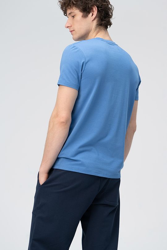 Soft touch modal tee with print 2 | BLUE | Audimas