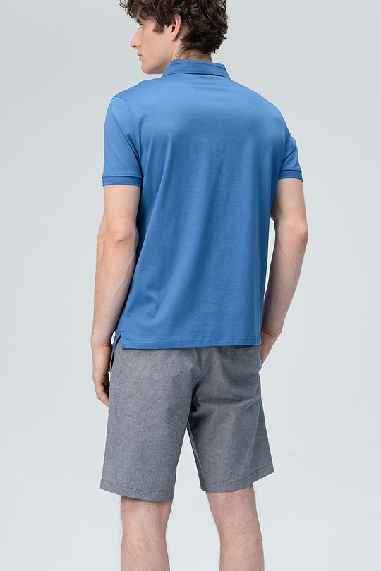 Mercerized cotton polo shirt 2 | BLUE | Audimas