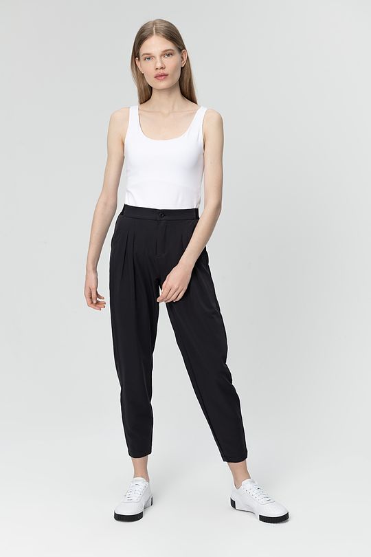 Light stretch fabric pants 4 | BLACK | Audimas