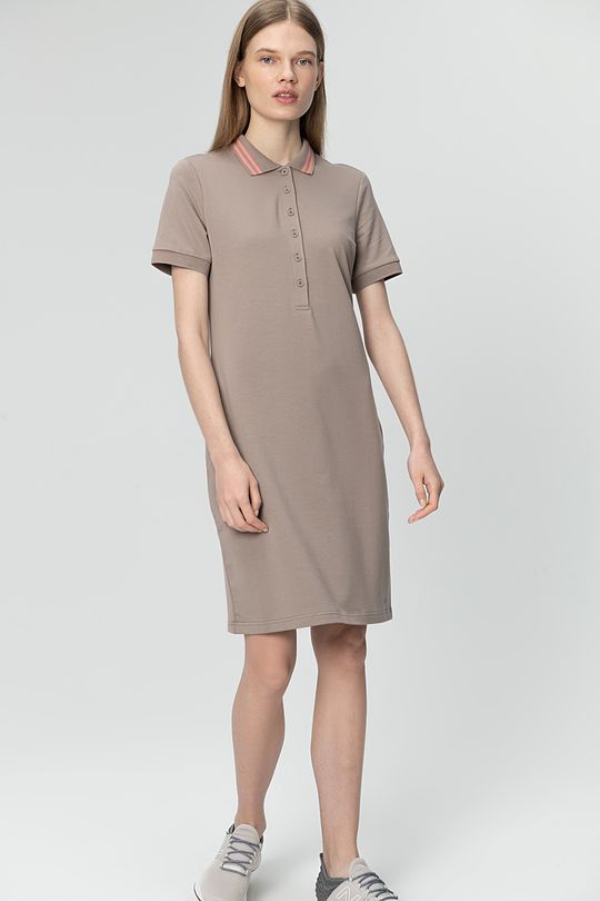 Soft surface modal polo dress 4 | GREY/MELANGE | Audimas