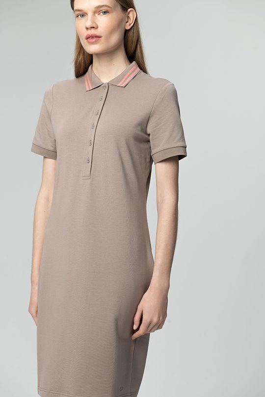 Soft surface modal polo dress 3 | GREY/MELANGE | Audimas