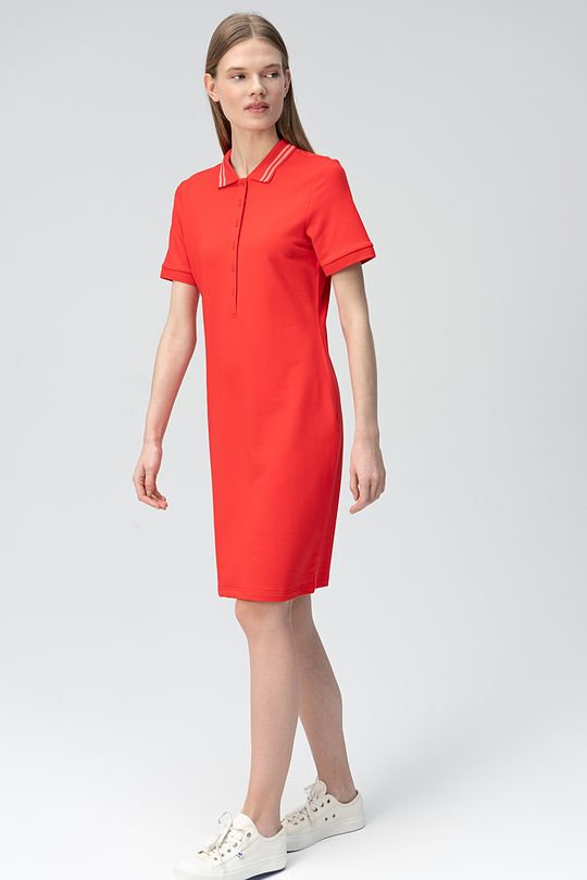 Soft surface modal polo dress 1 | RED/PINK | Audimas