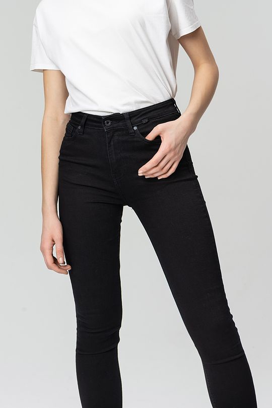 Skinny fit stretch denim pants 4 | BLACK | Audimas