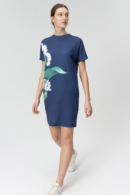 Short stretch printed dress 4 | BLUE | Audimas