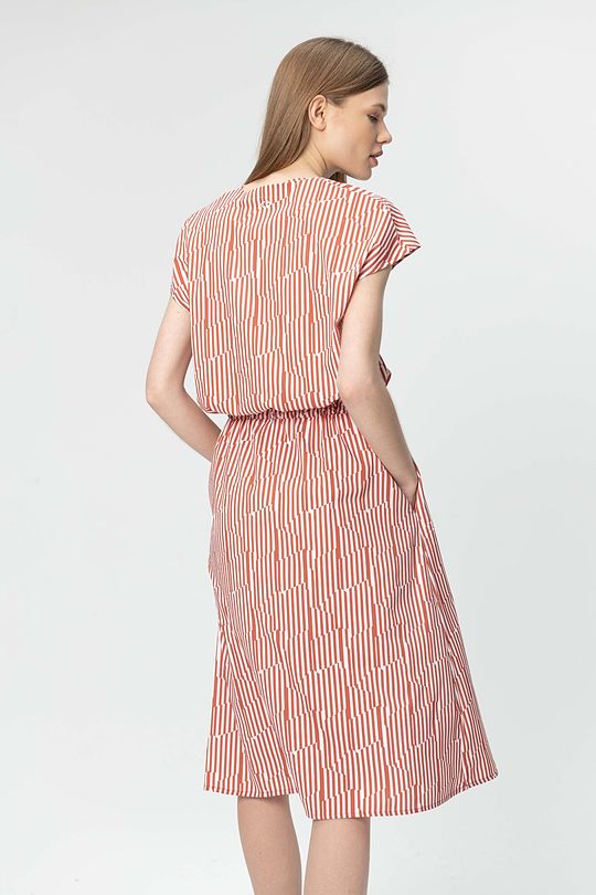 Wrinkle-free light woven dress 2 | RED/PINK | Audimas