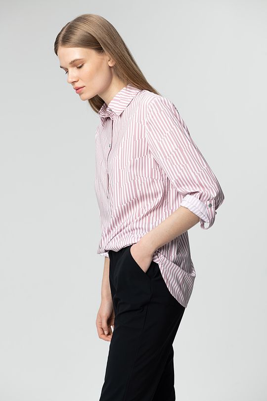 Wrinkle-free stretch fabric shirt 1 | RED/PINK | Audimas