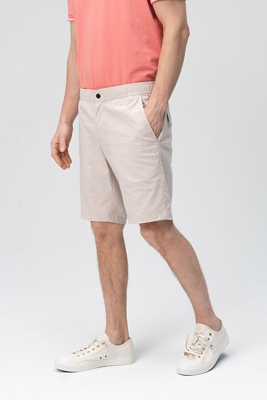Cotton lightweight fabric shorts 3 | GREY/MELANGE | Audimas