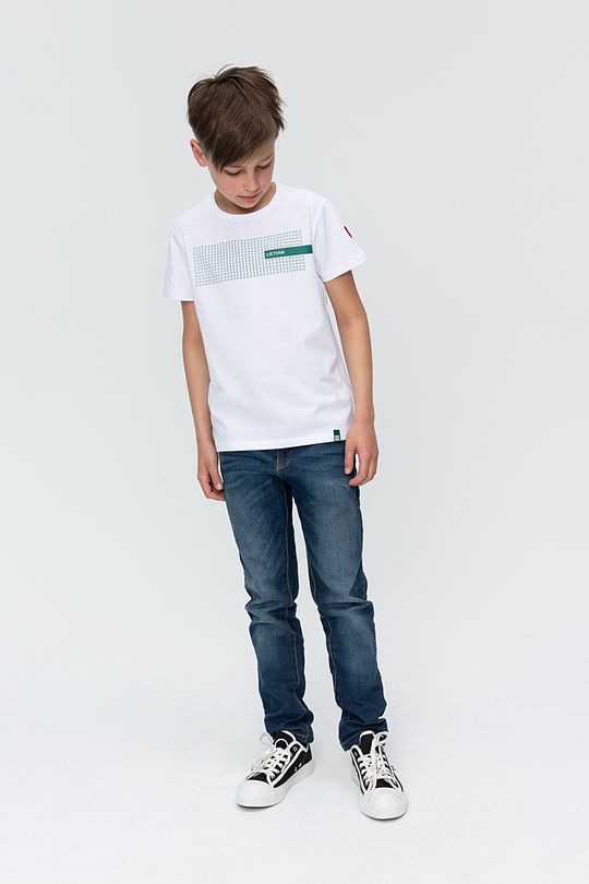 Cotton tee with print 4 | WHITE | Audimas