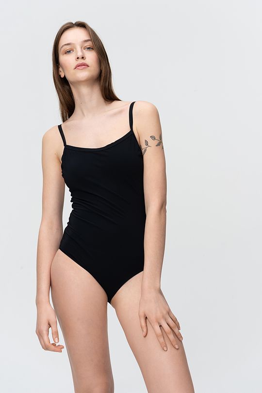 Strap top one-piece swimsuit 1 | BLACK | Audimas