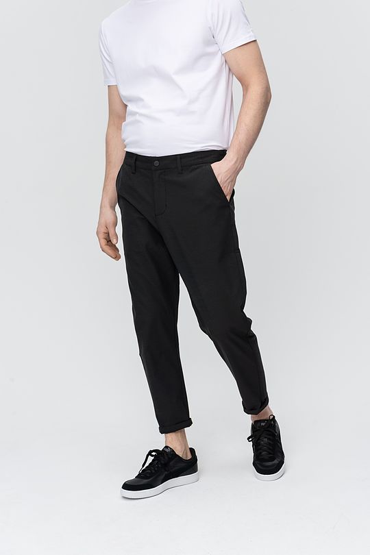 stretch fabric crop pants 3 | BLACK | Audimas