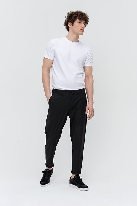 stretch fabric crop pants 6 | BLACK | Audimas