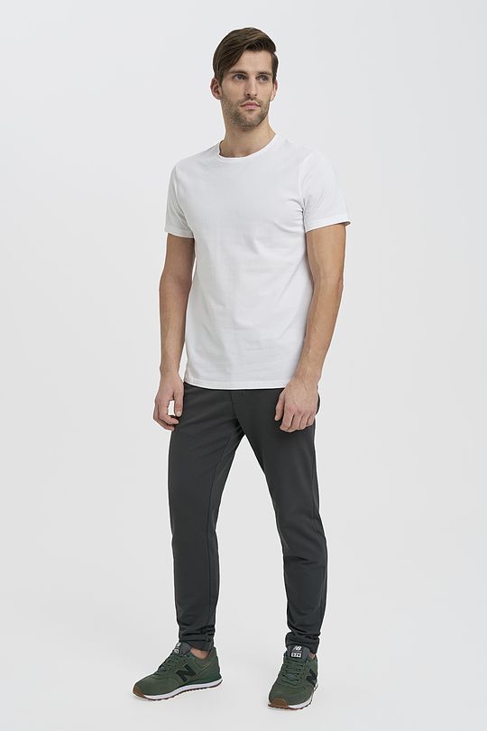 Organic cotton crew-neck T-shirt 4 | WHITE | Audimas