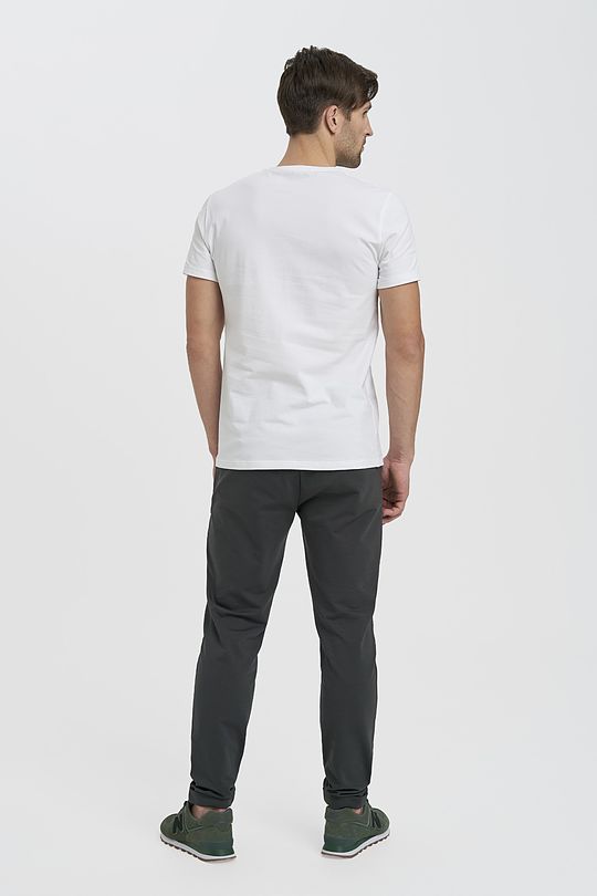 Organic cotton crew-neck T-shirt 5 | WHITE | Audimas