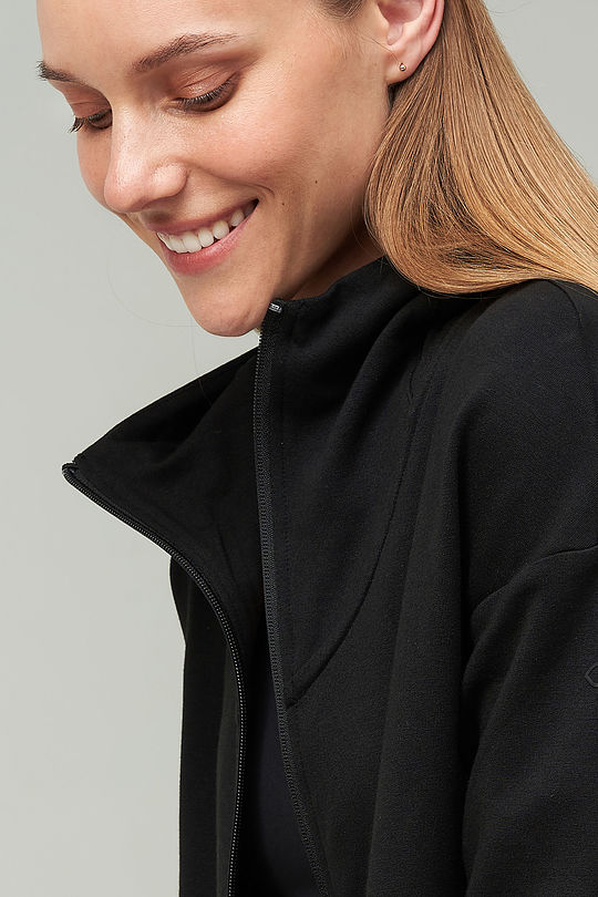Soft touch modal zip-through hoodie 5 | BLACK | Audimas