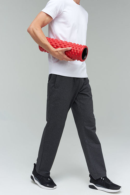 Stretch cotton relaxed fit sweatpants 5 | GREY/MELANGE | Audimas