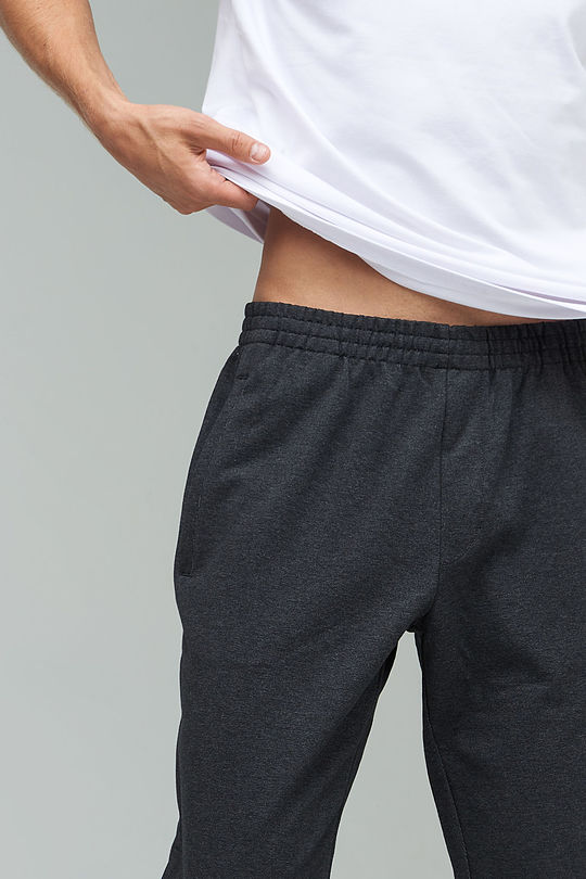 Stretch cotton relaxed fit sweatpants 3 | GREY/MELANGE | Audimas