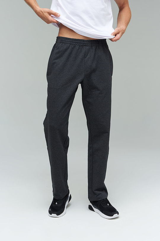 Stretch cotton relaxed fit sweatpants 1 | GREY/MELANGE | Audimas