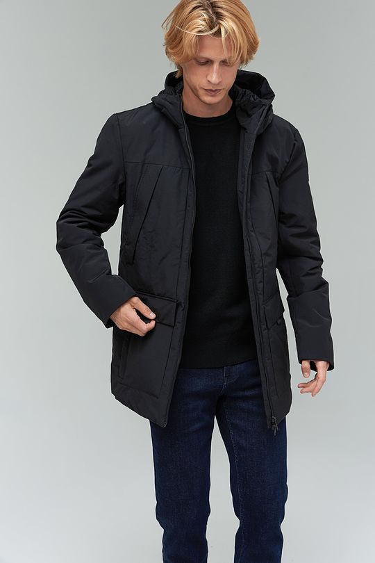 Long jacket with THERMORE thermal insulation 3 | BLACK | Audimas