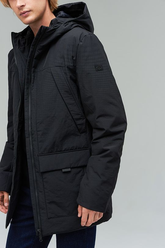Long jacket with THERMORE thermal insulation 6 | BLACK | Audimas