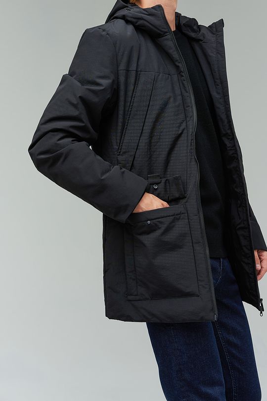 Long jacket with THERMORE thermal insulation 7 | BLACK | Audimas
