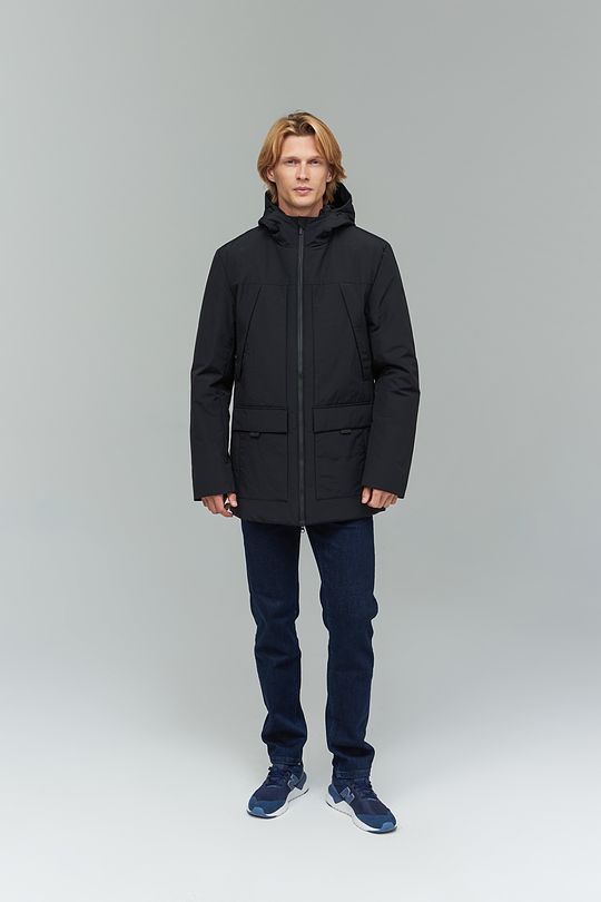 Long jacket with THERMORE thermal insulation 8 | BLACK | Audimas