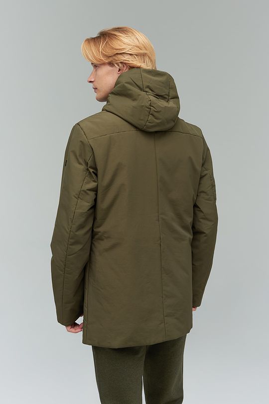 Long jacket with THERMORE thermal insulation 2 | GREEN/ KHAKI / LIME GREEN | Audimas