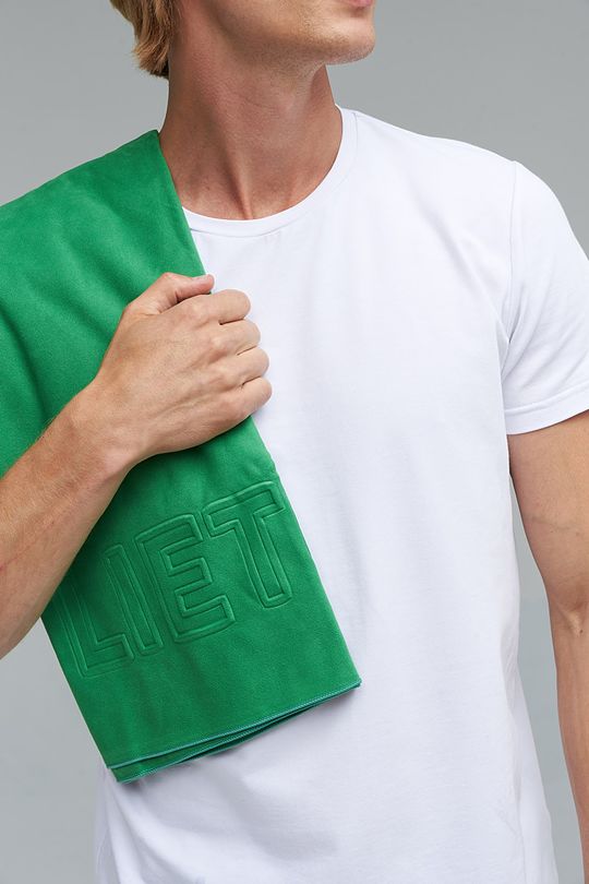 PE towel LIETUVA 88x148 cm 1 | GREEN/ KHAKI / LIME GREEN | Audimas