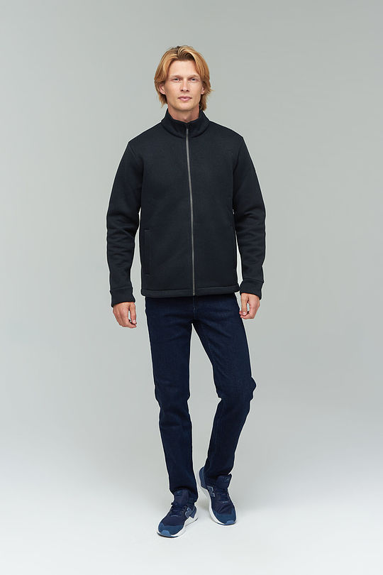 Warm fleece zip-through jacket 6 | BLACK | Audimas