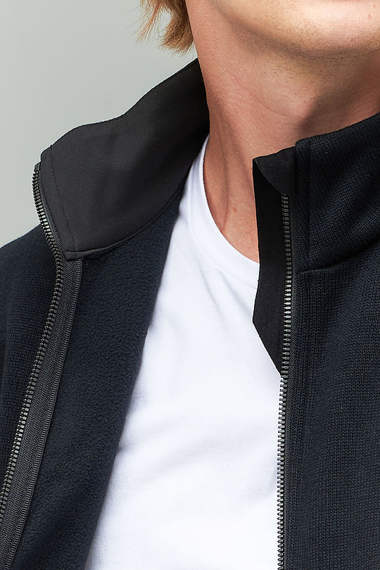 Warm fleece zip-through jacket 4 | BLACK | Audimas