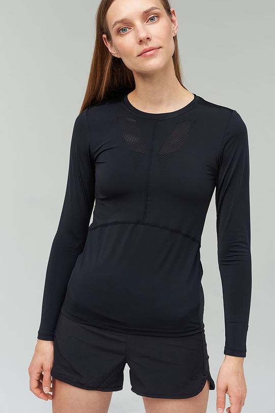 Functional lightweight long sleeve top 3 | BLACK | Audimas