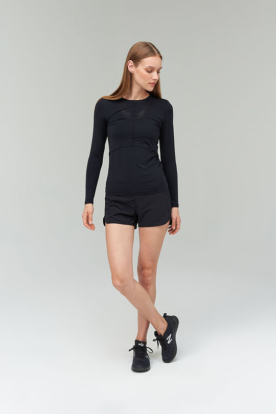 Functional lightweight long sleeve top 7 | BLACK | Audimas